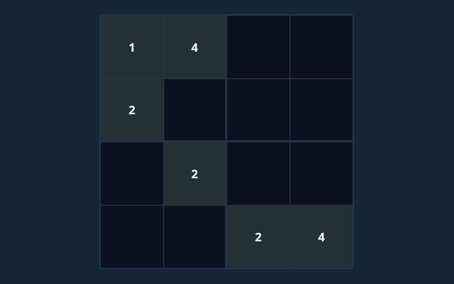 4x4 Sudoku playing interface